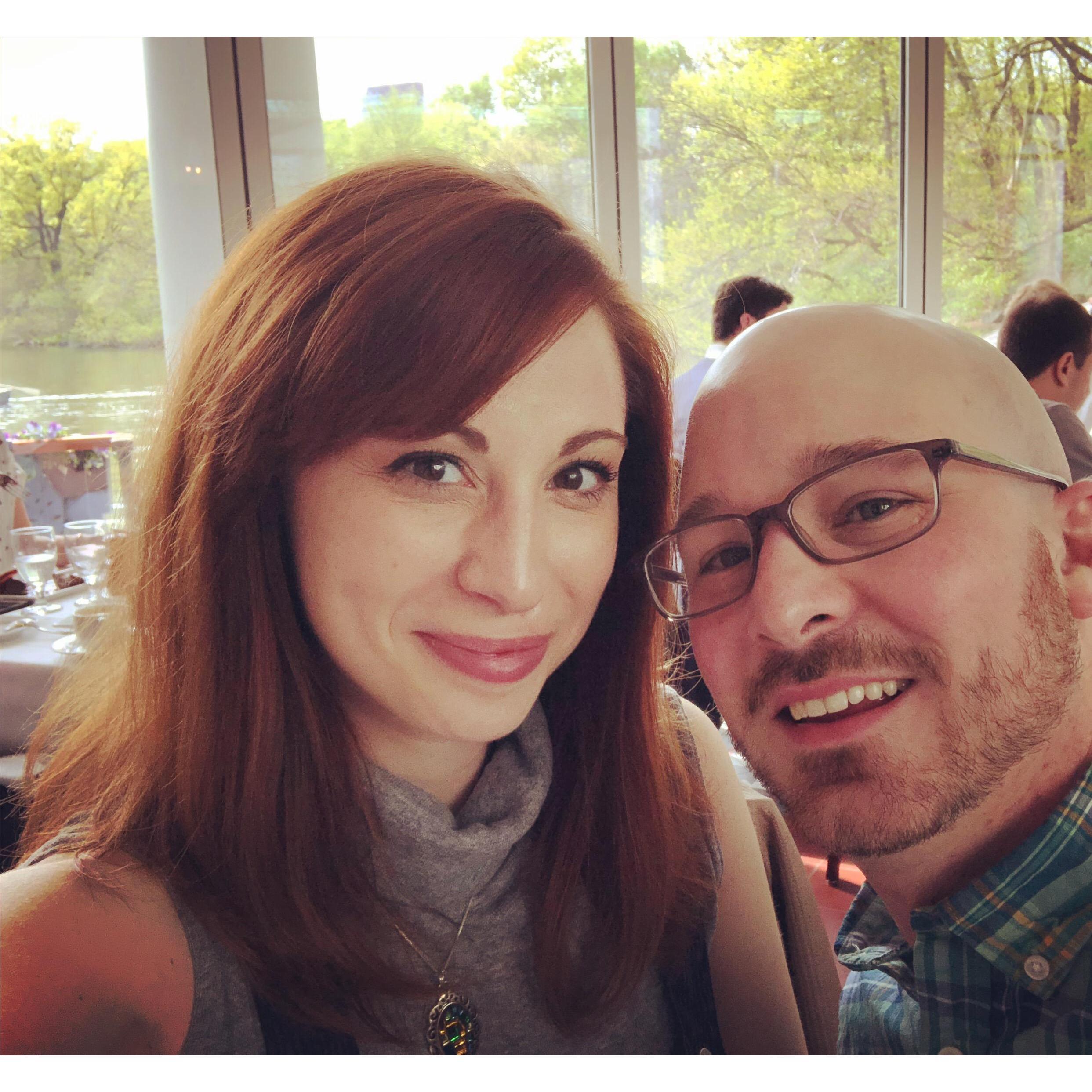 Not-so-baby-faced selfie from another CP visit for Cait's surprise birthday brunch at the Boat House restaurant