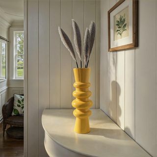 Enameled Metal Vase
