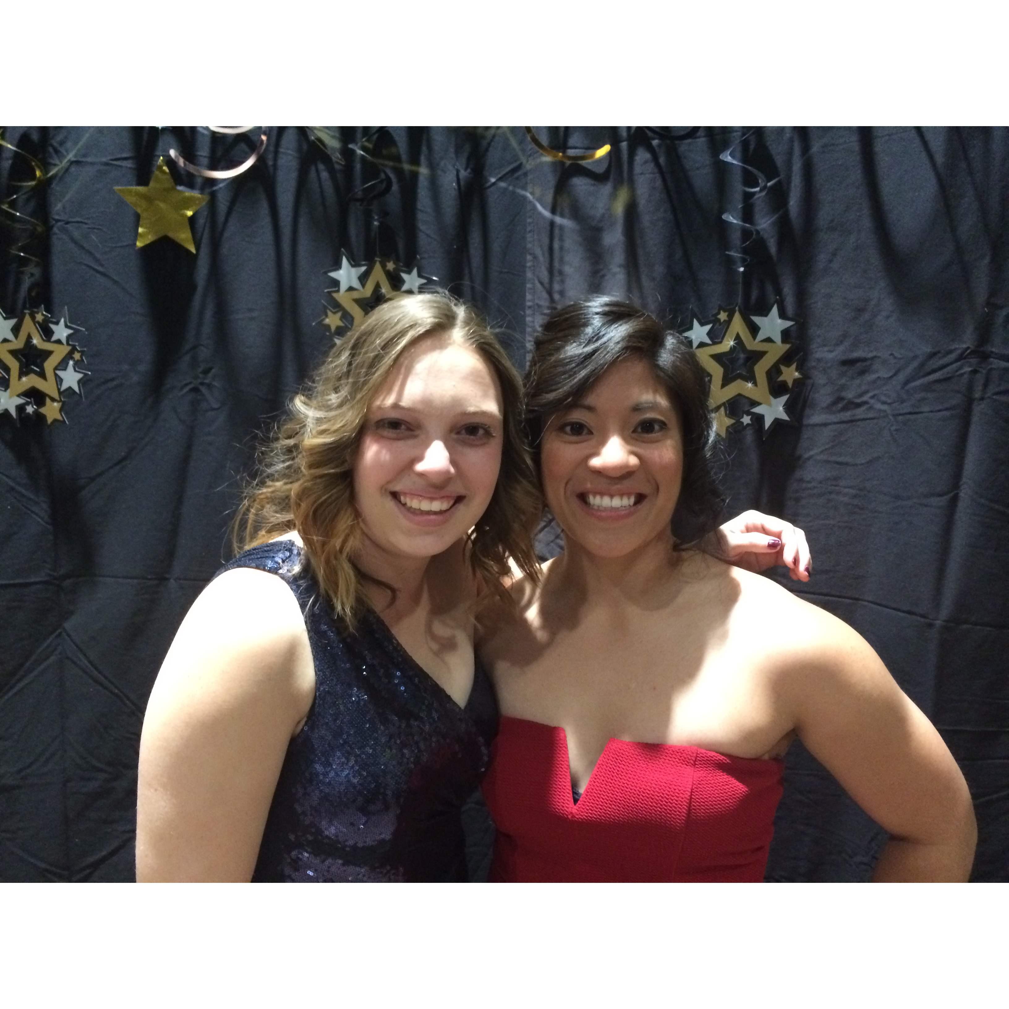 This is our very first picture together! It was at a Peer Jacks Mentoring end of year banquet in April 2016