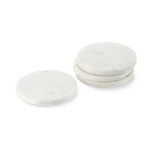 White Marble Coasters, Set of 4