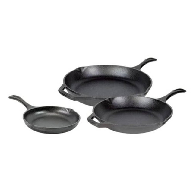 Lodge Chef Collection 3pc Set (8”, 10", & 12" Skillet)