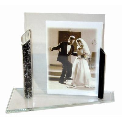 Crushed Wedding Glass Picture Frame By Shardz