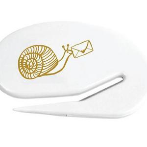 Snail Mail Letter Opener / White and Gold / Snail with Heart Envelope / Envelope Opener