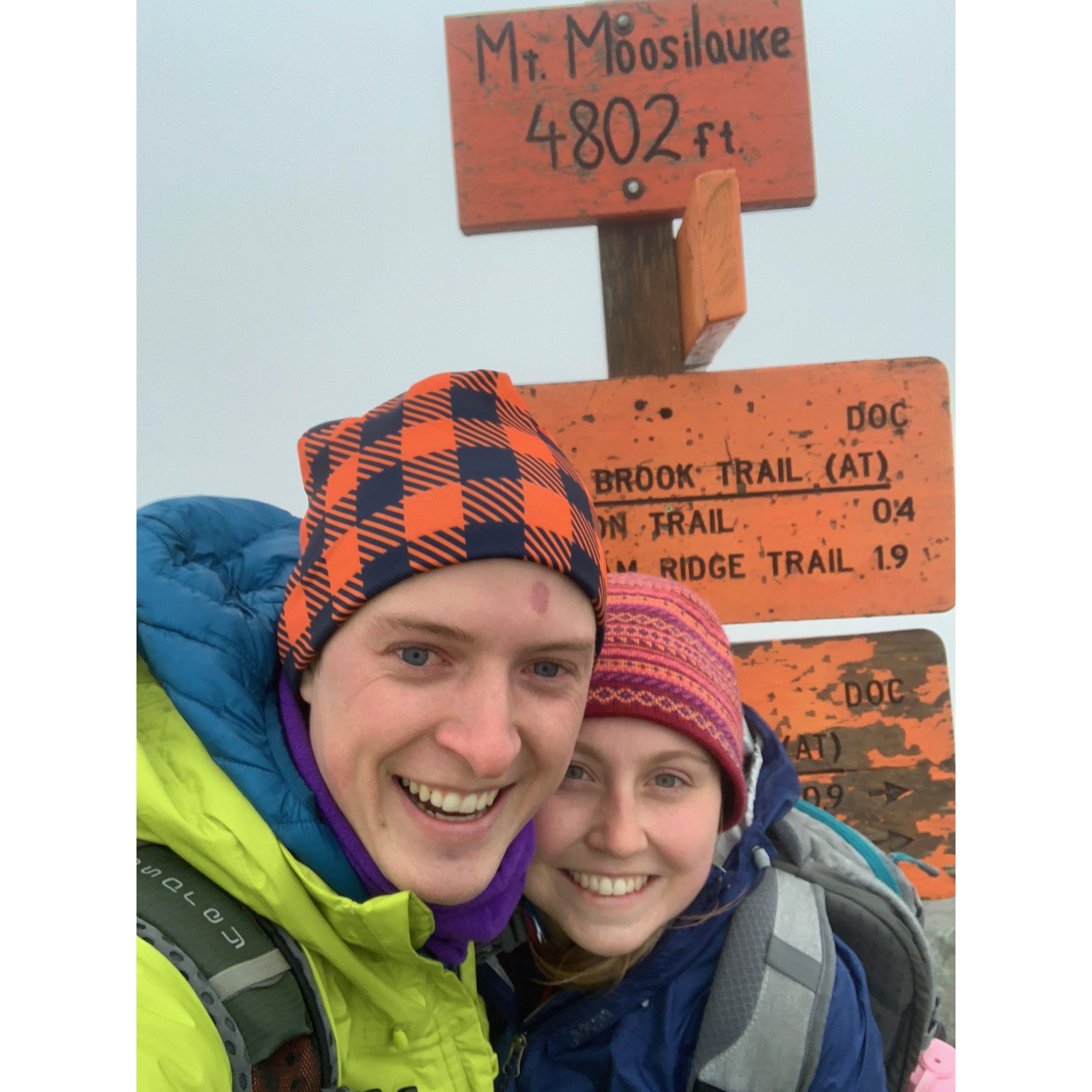 One of our first dates - hiking Mt. Moosilauke in NH