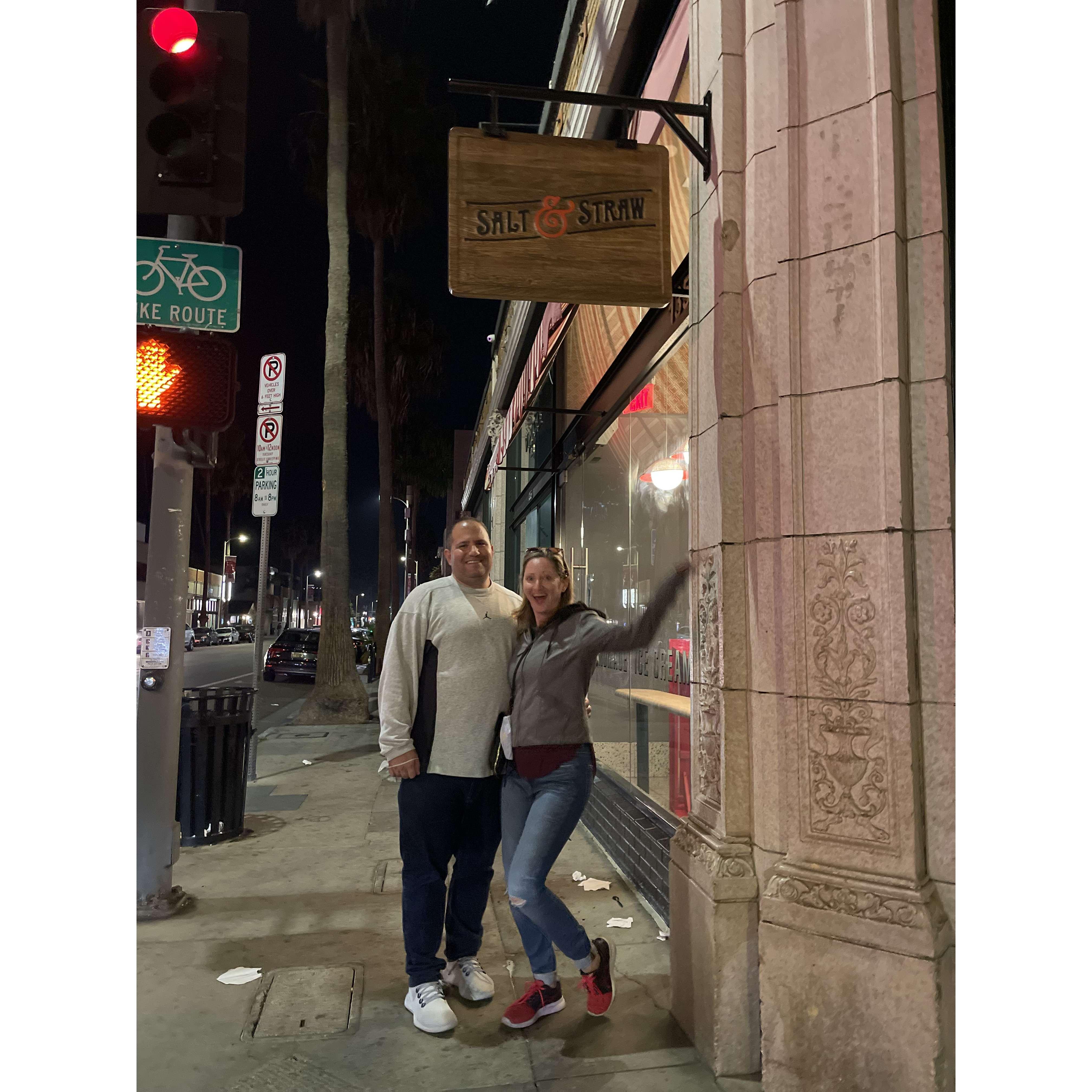 Sarah's first trip to LA to visit Justin