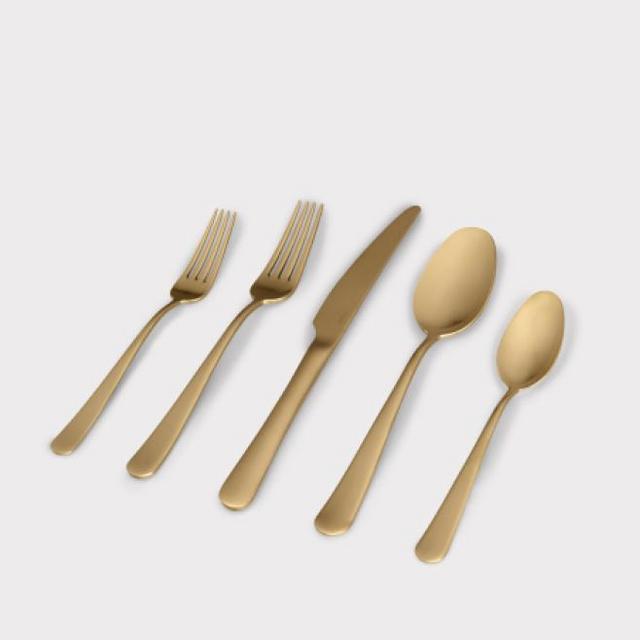 Matte Gold Flatware Set