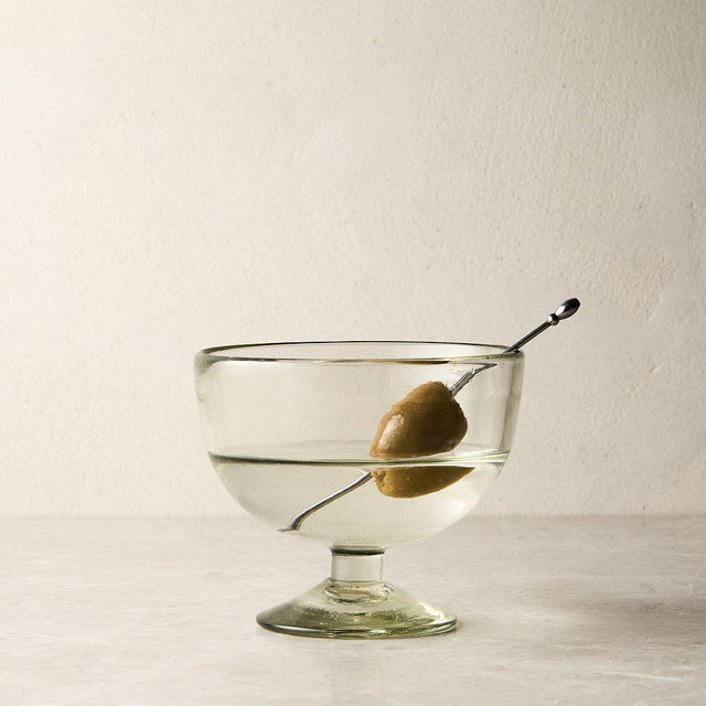 Recycled Glassware, Coupe, Non Luster, Set of 4