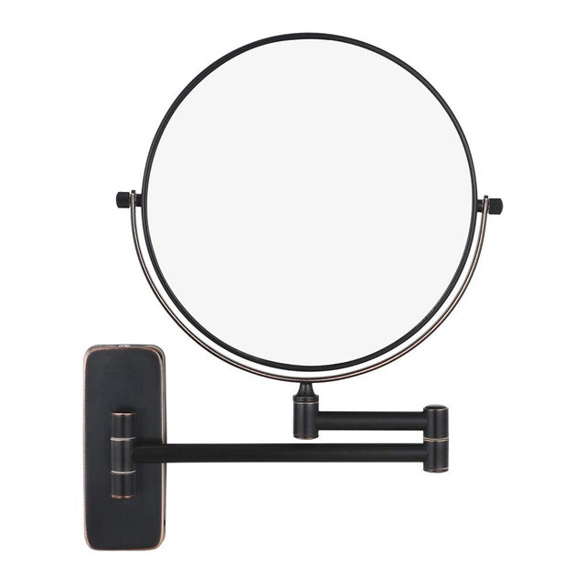 Nicesail Orb 1X/10X Magnifying Makeup Mirrors for Wall Mounted Makeup Mirror 8 Inch, Double-Sided 10x Magnifying Mirror Wall Mount, Oil Rubbed Bronze (8 Inch, 10X)