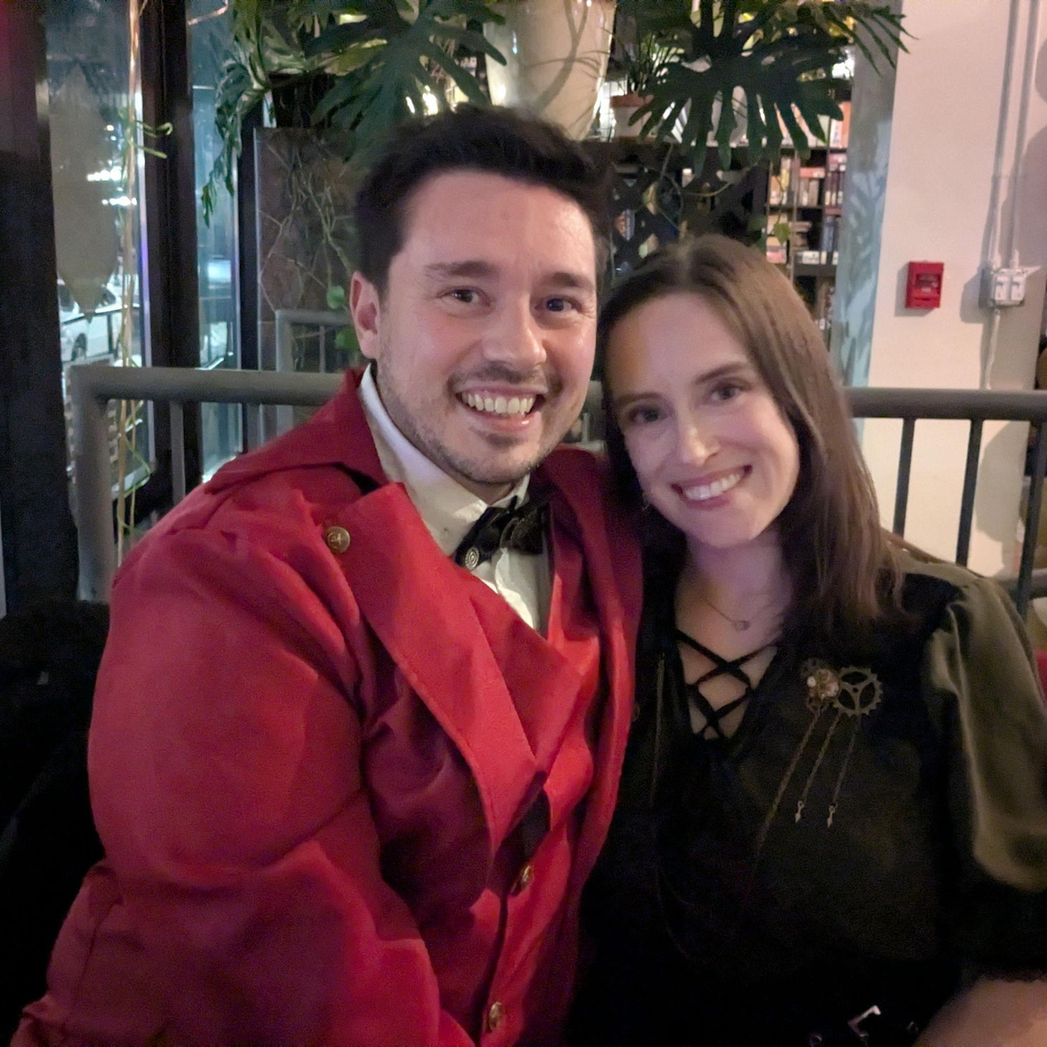 Ringing in 2026 at Bard and Baker's steampunk party.