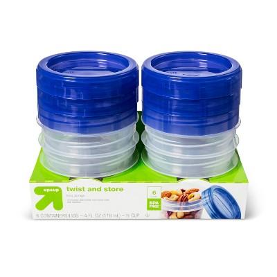 Twist And Store Round Food Storage Container - 6ct/4 fl oz - Up&Up™