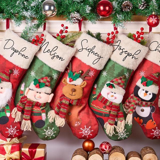 Christmas Stocking Personalized Stockings Christmas Stocking Family Stocking Monogram 3D Christmas Stocking Christmas Gifts Christmas Decor