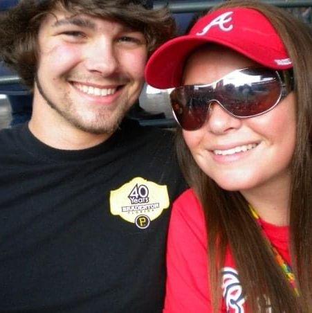 Braves game in high schoool! We both LOVE the Bravos!