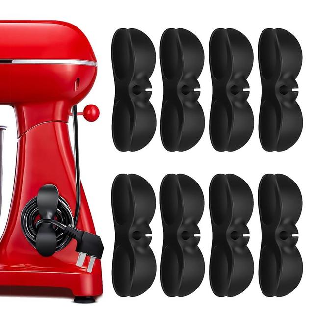 Akeva Cord Organizer for Appliance, 8 Pack Kitchen Appliance Cord Organizer Stick On, Silicone Cord Holder Cord Keeper Cord Wrapper for Appliances Air Fryer, Coffee Maker, Blender, Pressure Cooker