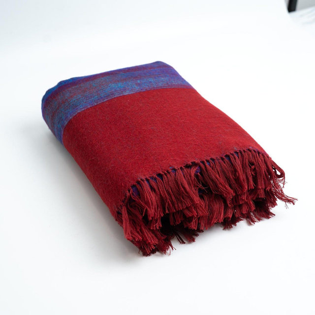 Extra Soft Throw Blanket/ Yak wool Blanket/ Lap Blanket/ Couch Blanket/ Handmade Luxury wool blanket/ BOHO /Machine Washable 46" x 90" ID#1
