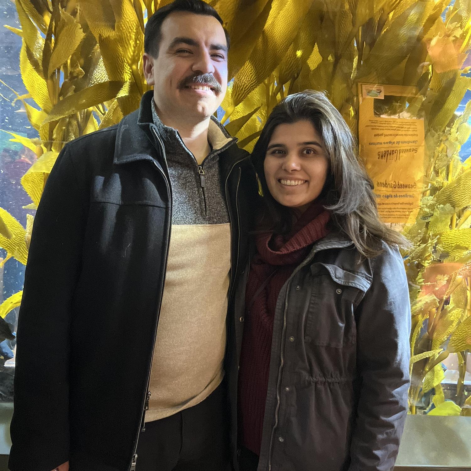Us at the Monterey Bay Aquarium Holiday Party