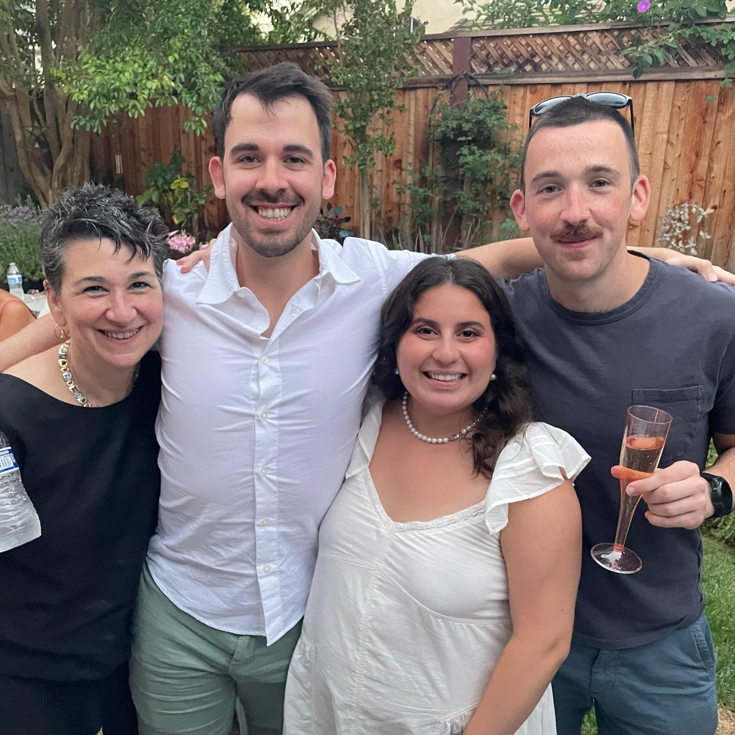 Griffin’s mom and brother visiting us in California to celebrate our engagement!