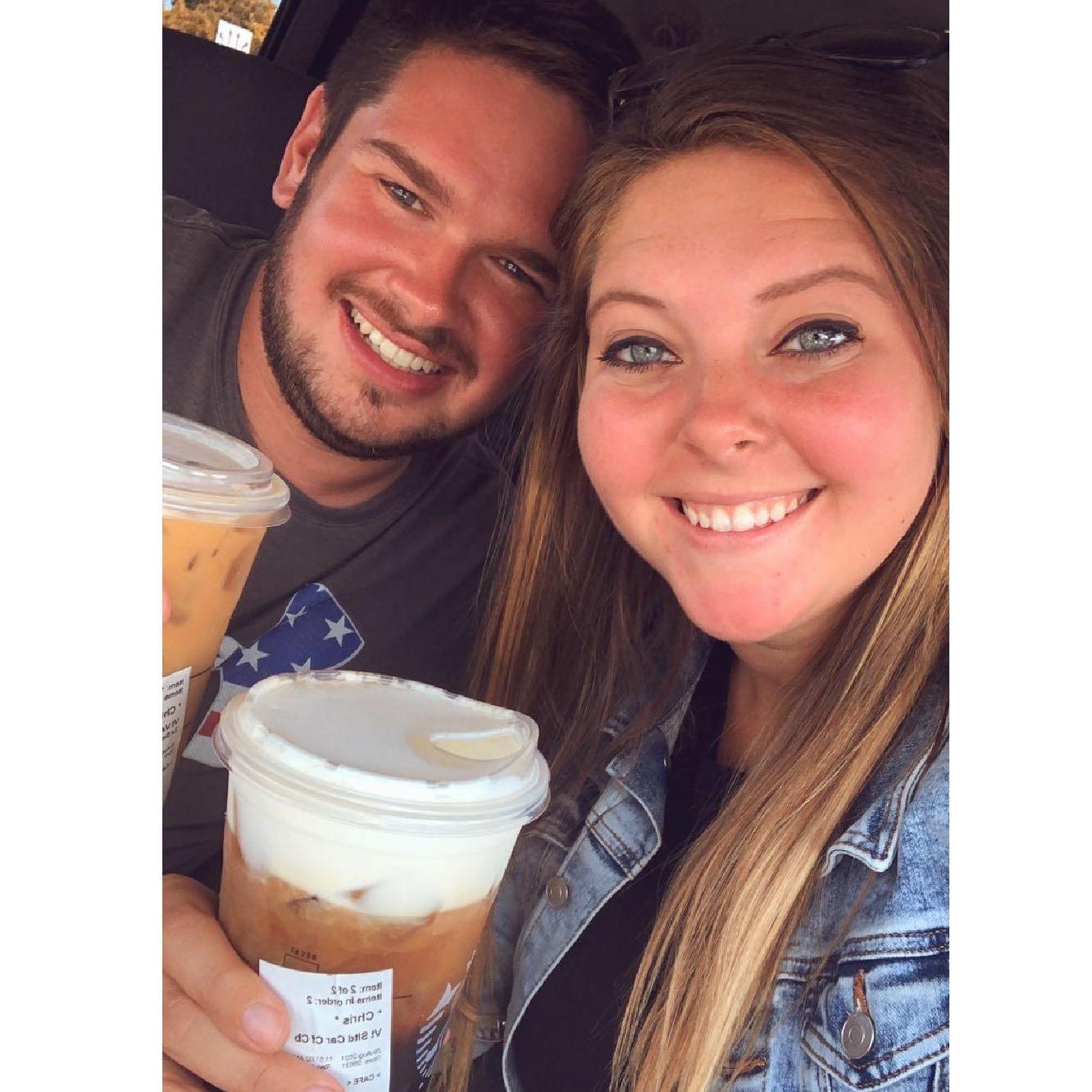 Sunday coffee run.