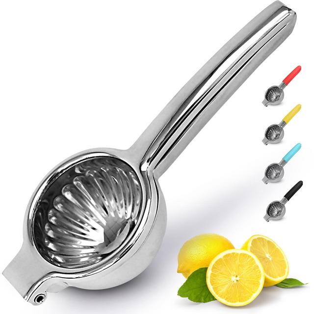 Lemon Squeezer Stainless Steel with Premium Quality Heavy Duty Solid Metal Squeezer Bowl - Large Manual Citrus Press Juicer and Lime Squeezer Stainless Steel - by Zulay Kitchen