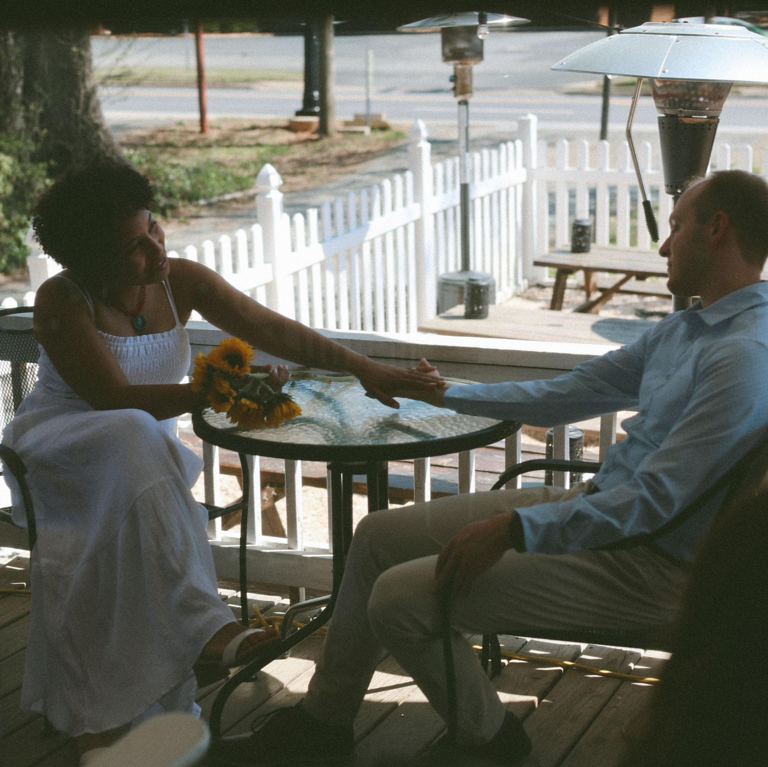 Engagement Photos at Forest Trail Coffee House