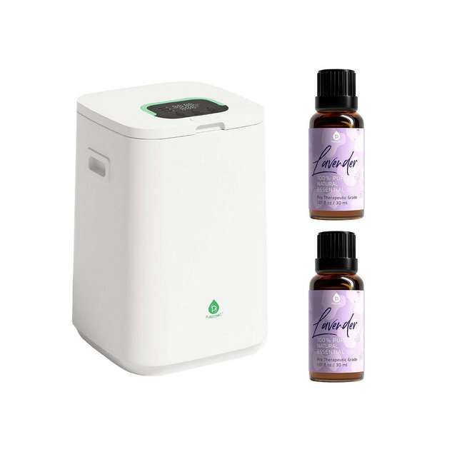 PURSONIC Luxury Home Spa Bundle – Towel Warmer & Lavender Essential Oil