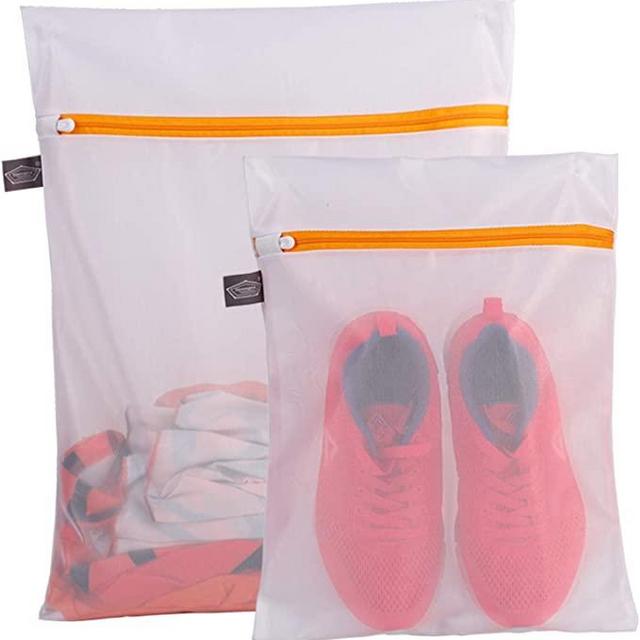 Mesh Laundry Bag for Delicates (2 PCS White)