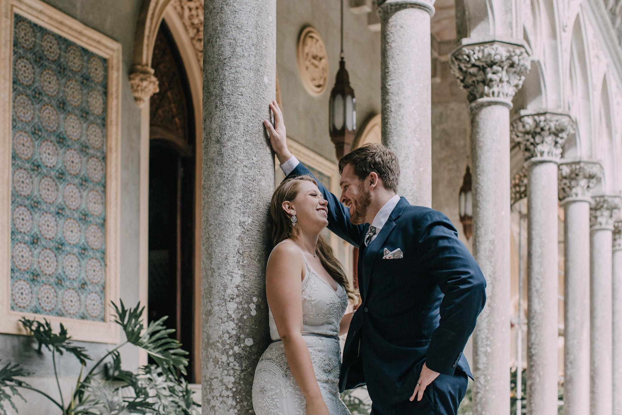 Our Portugal Elopement at the Monserrate Palace chapel ruins Photos by Jenna Mahr