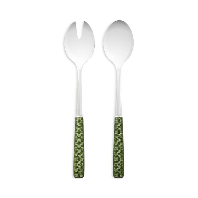 MacKenzie-Childs Everyday Green 2-Piece Salad Serving Set