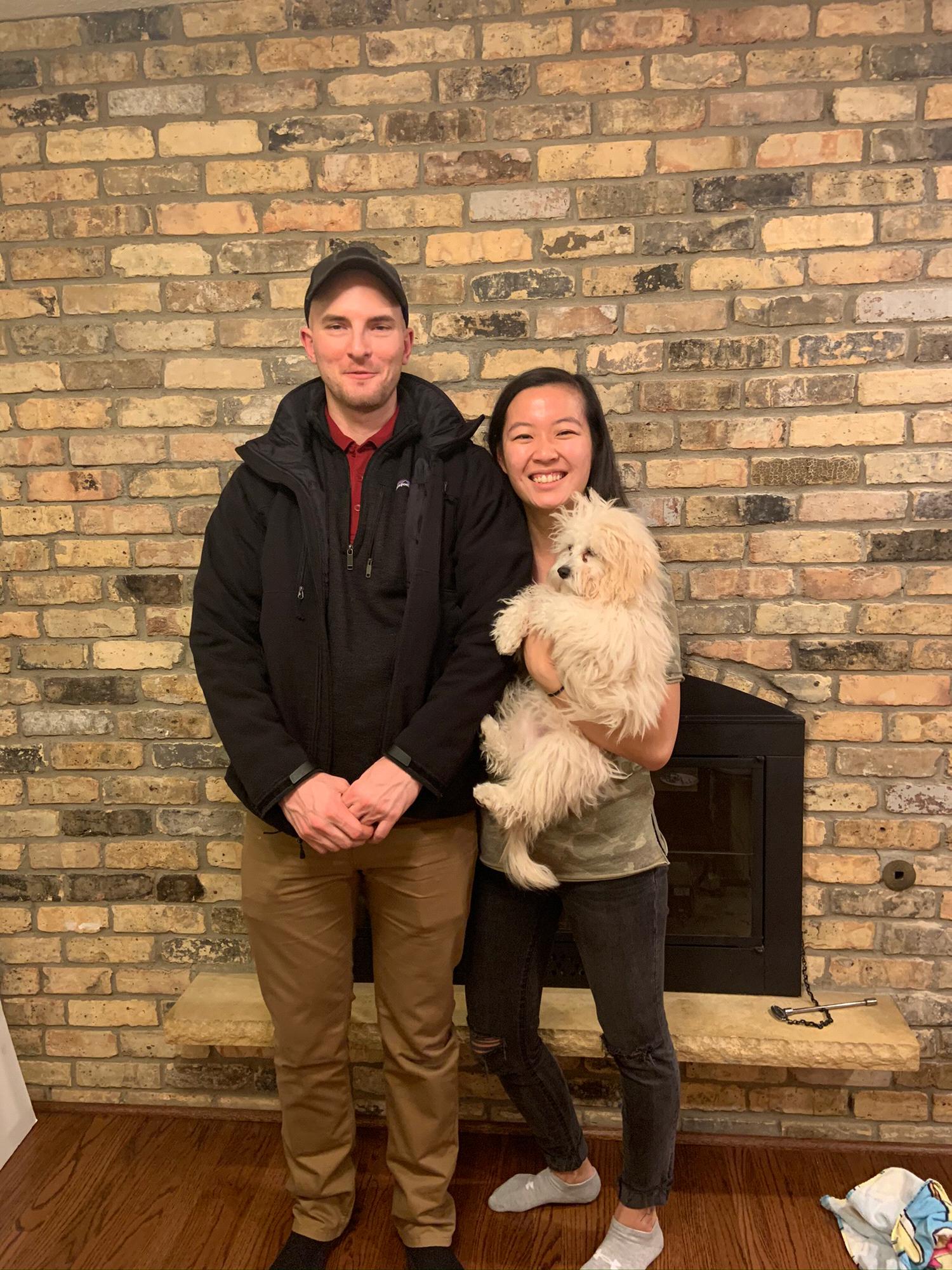 Natalie, Tevin, and Snowball at Thanksgiving 2019!