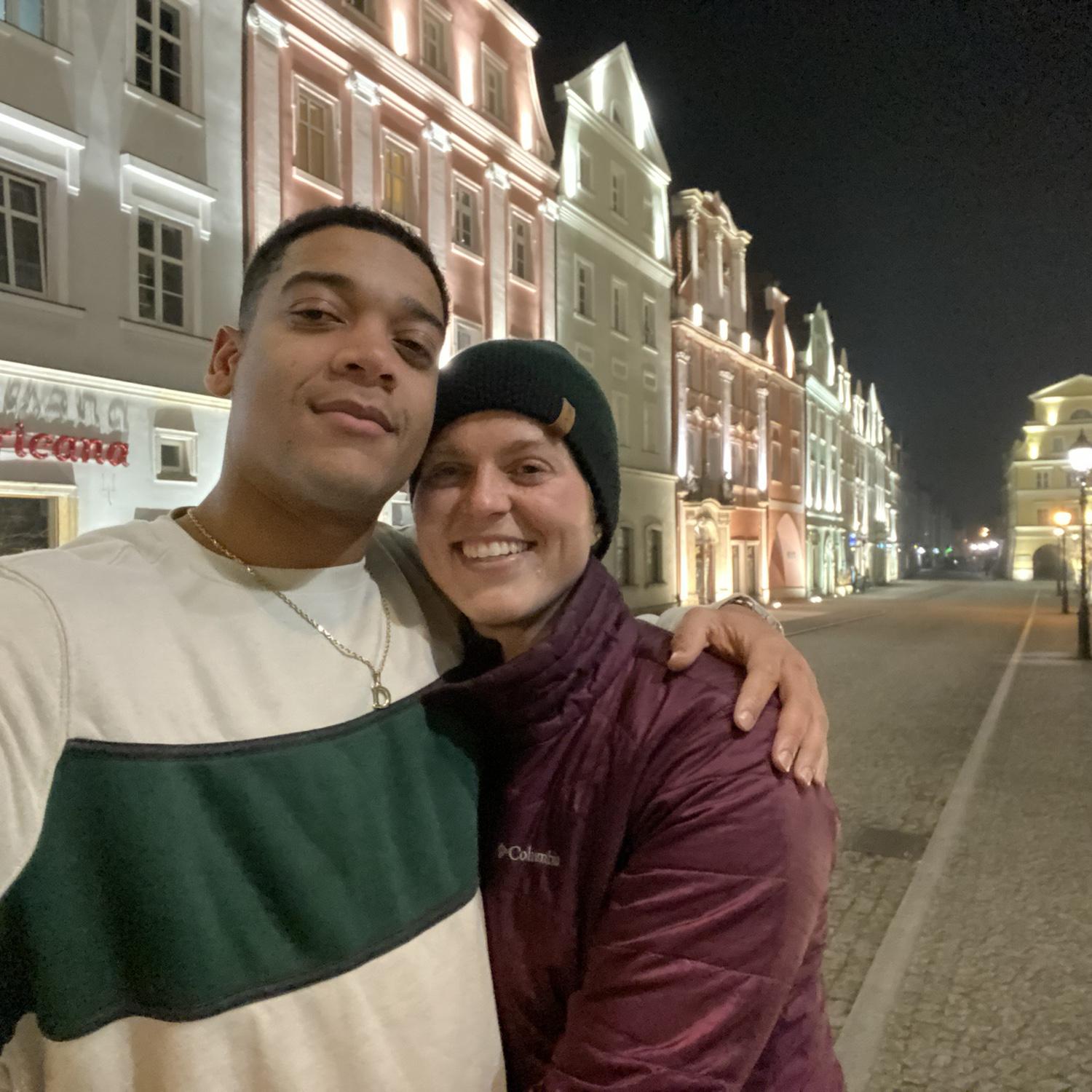 Ryan and Kelly in Poland during our deployments.