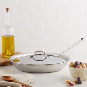 All-Clad - Stainless Steel 12 Covered Fry Pan