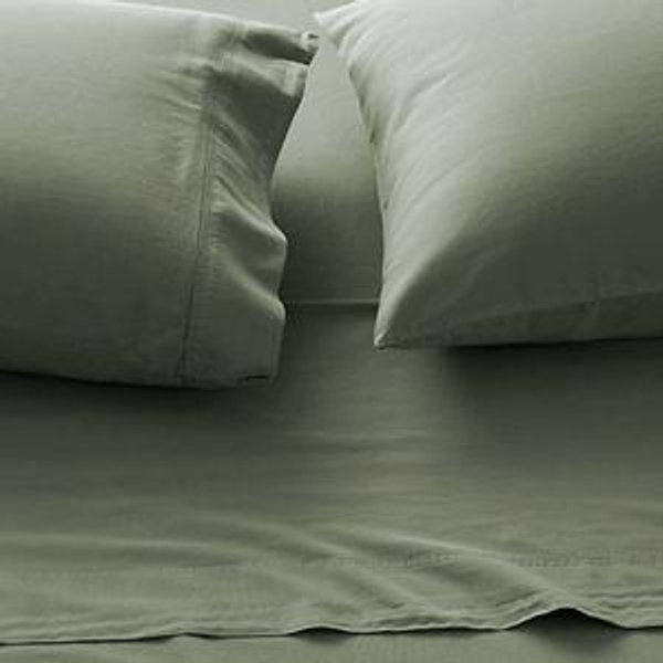 Cyprus Green Organic-Cotton Queen Sheet Set