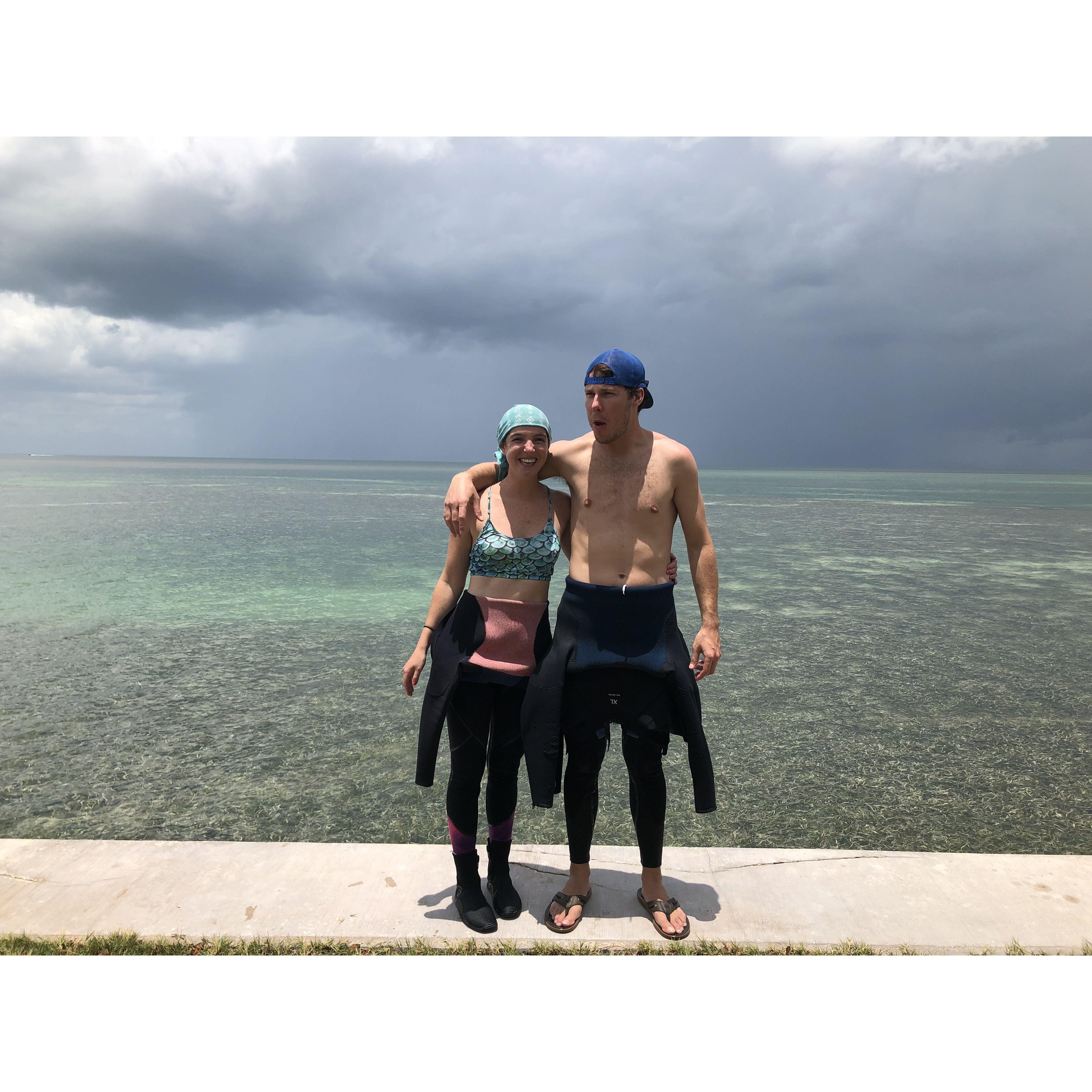 Waiting out a storm at Elliot Key!