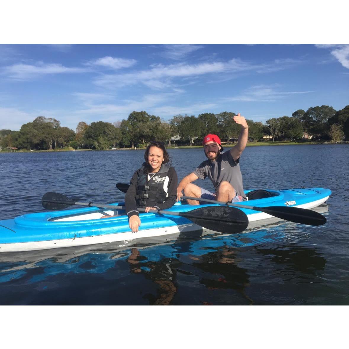 Our first of many kayaking adventures