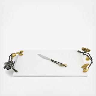 Vintage Bloom Cheeseboard with Knife