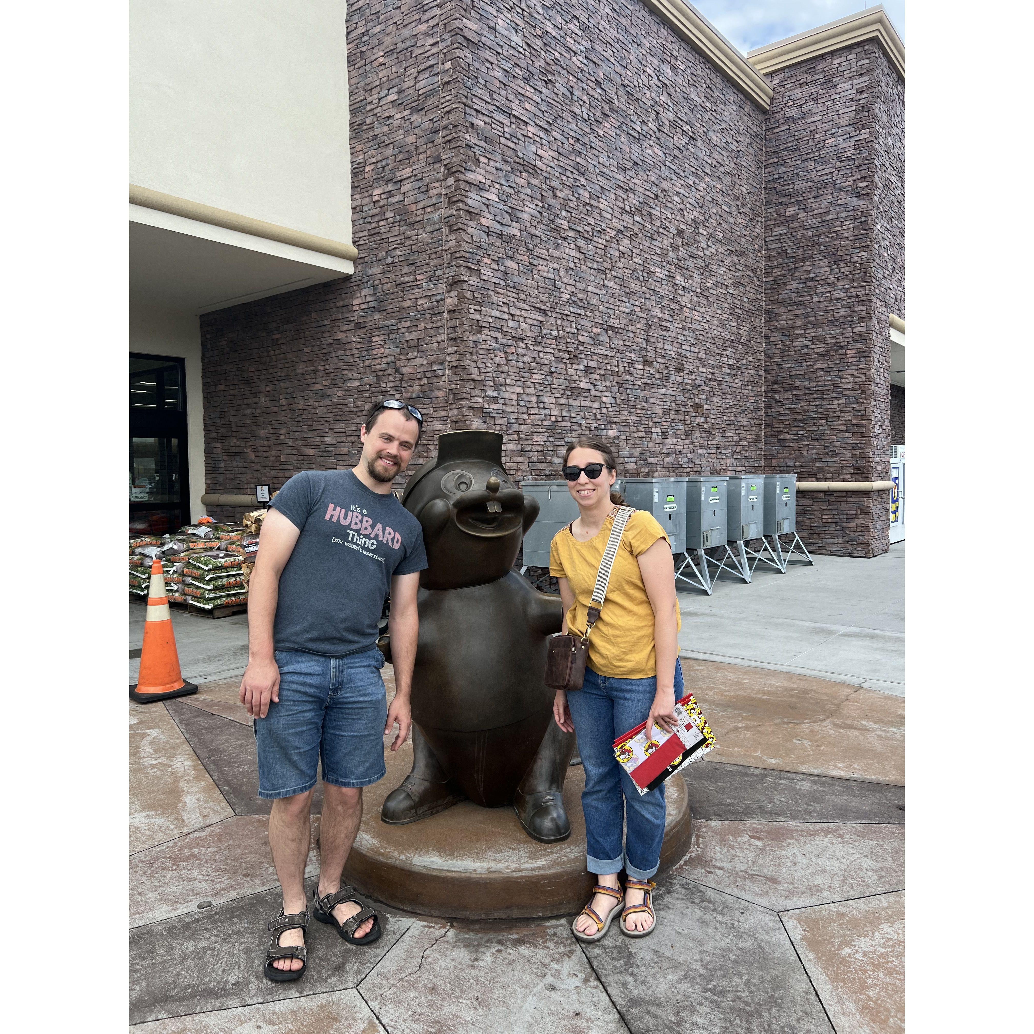 Us at Bucc-ee's on the way home from Atlanta