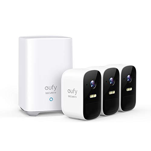 eufy Security, eufyCam 2C 3-Cam Kit, Wireless Home Security System with 180-Day Battery Life, 1080p HD, IP67, Night Vision, No Monthly Fee