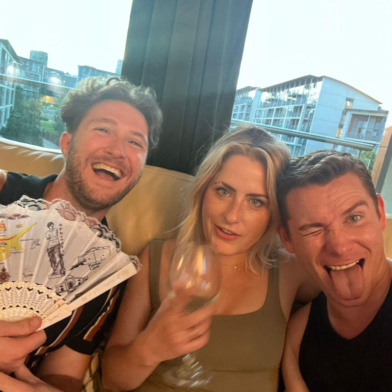 Conor & Mandy visiting Tom in the UK!