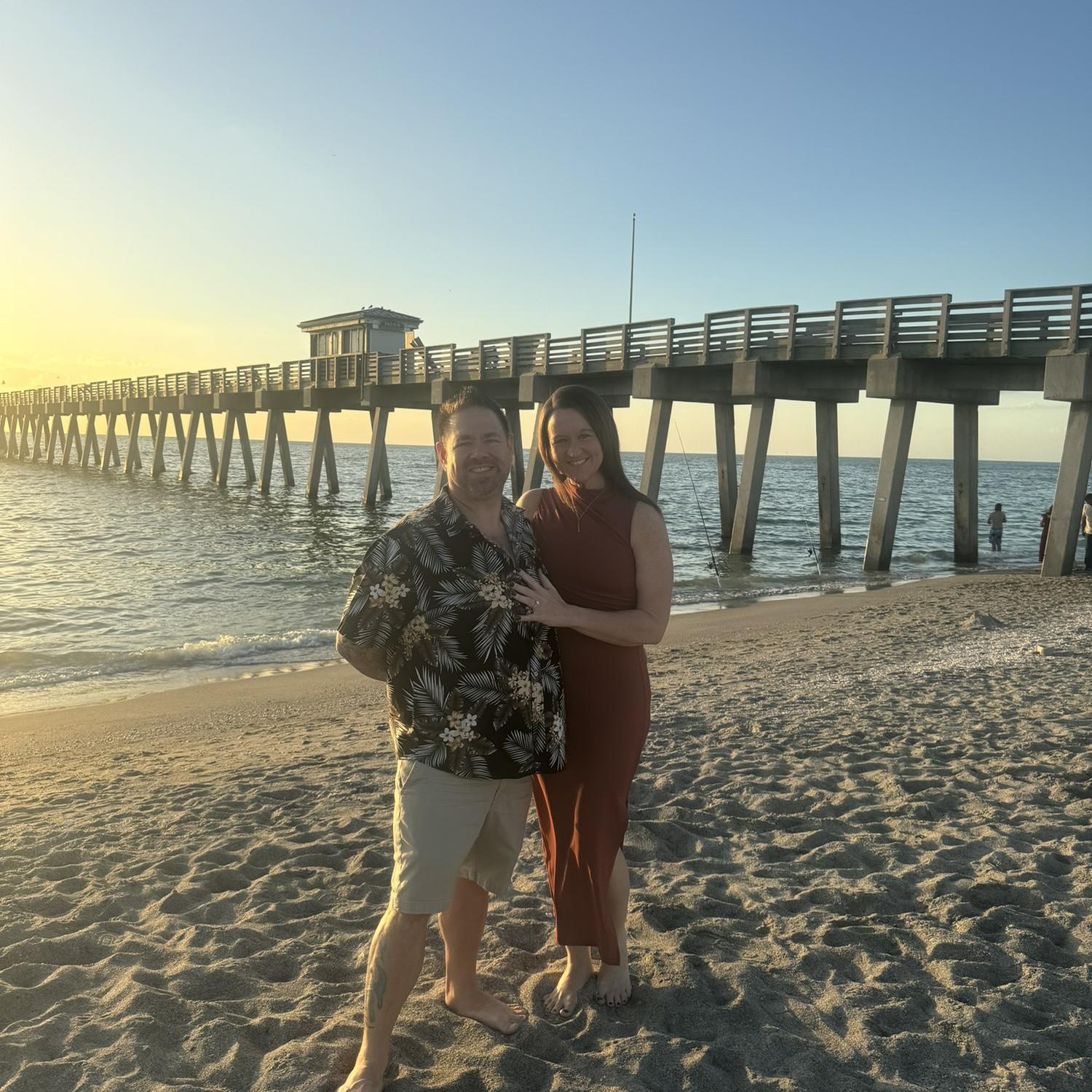 Our first date as an engaged couple! Was an amazing dinner where I couldn’t stop looking at the ring, and a little photo shoot by the ocean!