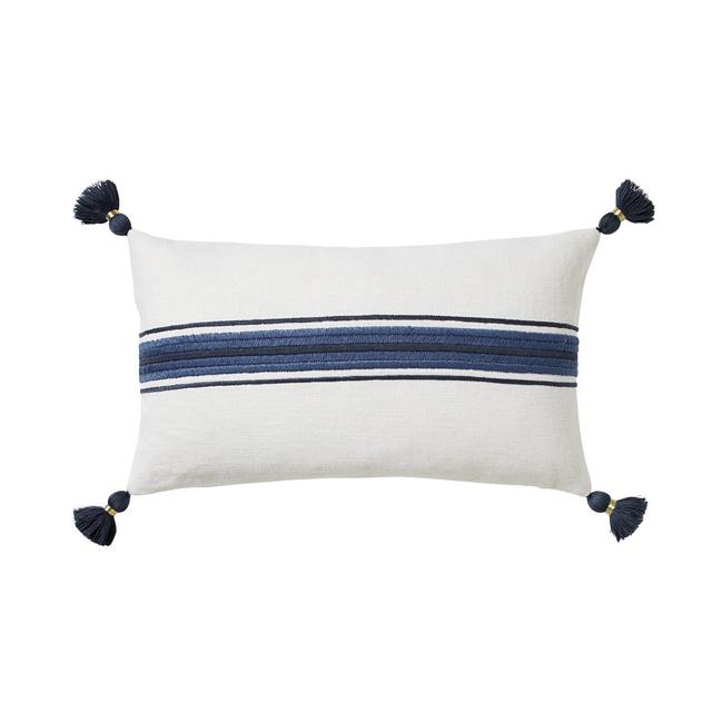 Addie Stripe Tassel Pillow Cover