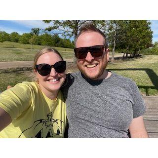 taking a walk at Shelby Farms for Lindsay's Birthday, April 2023