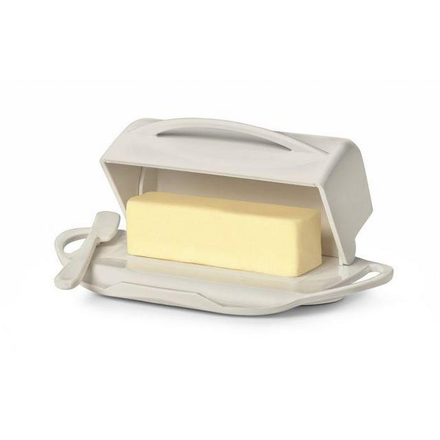 Butterie™ Flip-Top Butter Dish with Spreader in Ivory