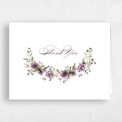 Deep Purple Wedding Thank You - Cordova Landscape