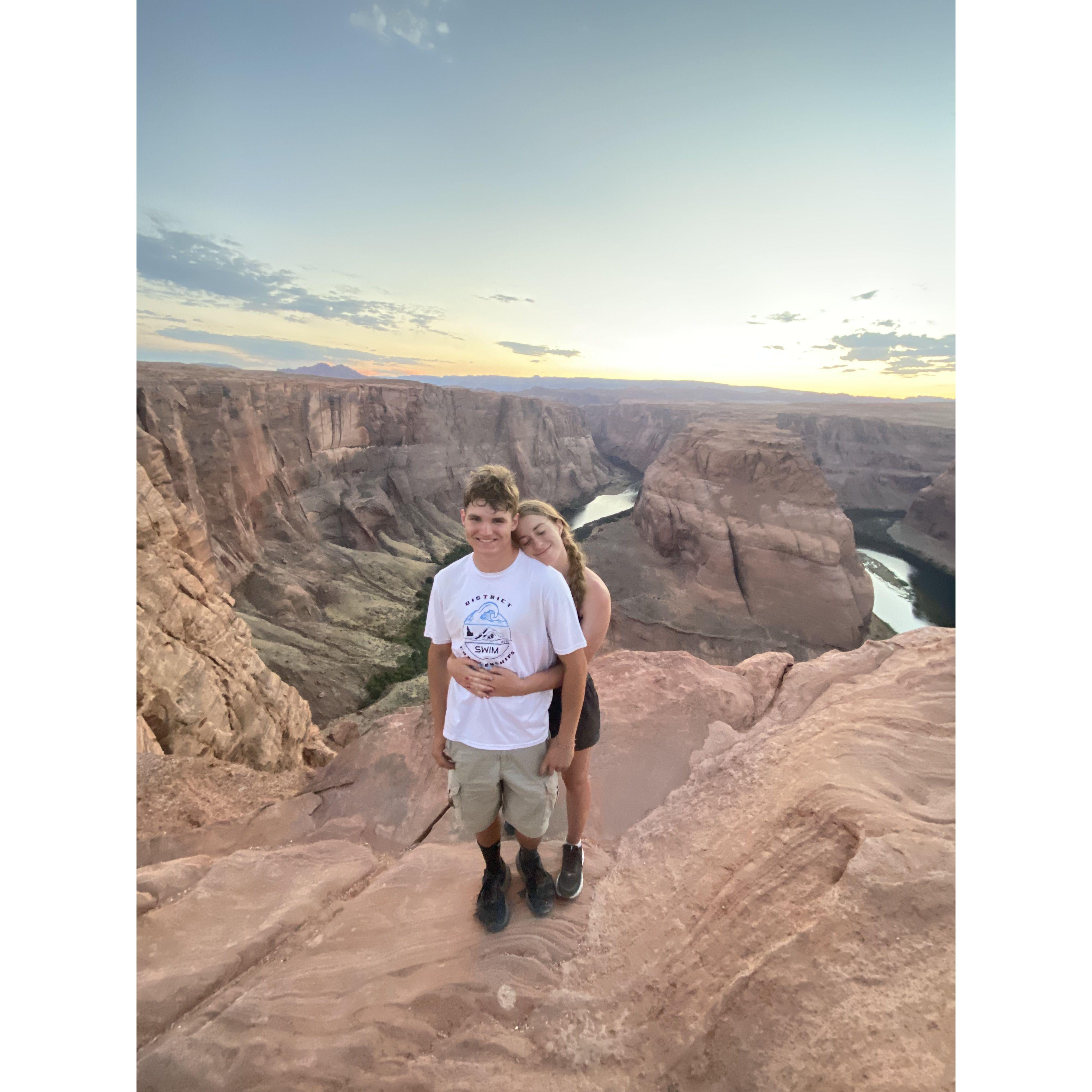 July 2021 - Admiring Horseshoe Bend after hiking around the Grand Canyon