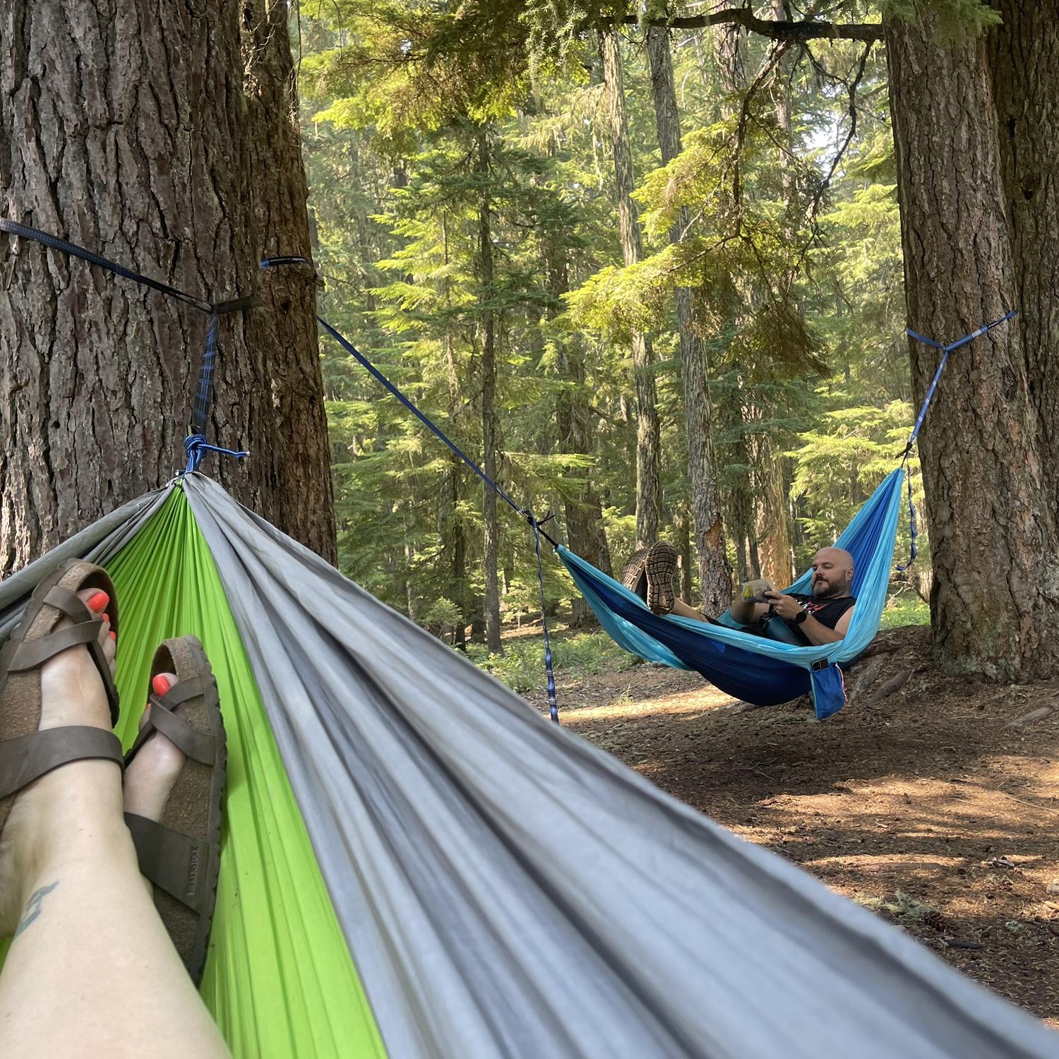 Relaxing hammock time