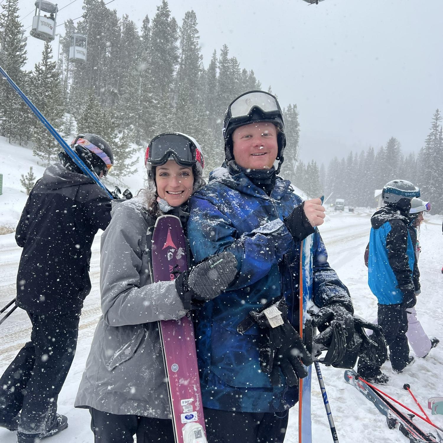 Chad encouraged Charlotte to learn how to ski!! After a few trips together it’s become a lifelong hobby.