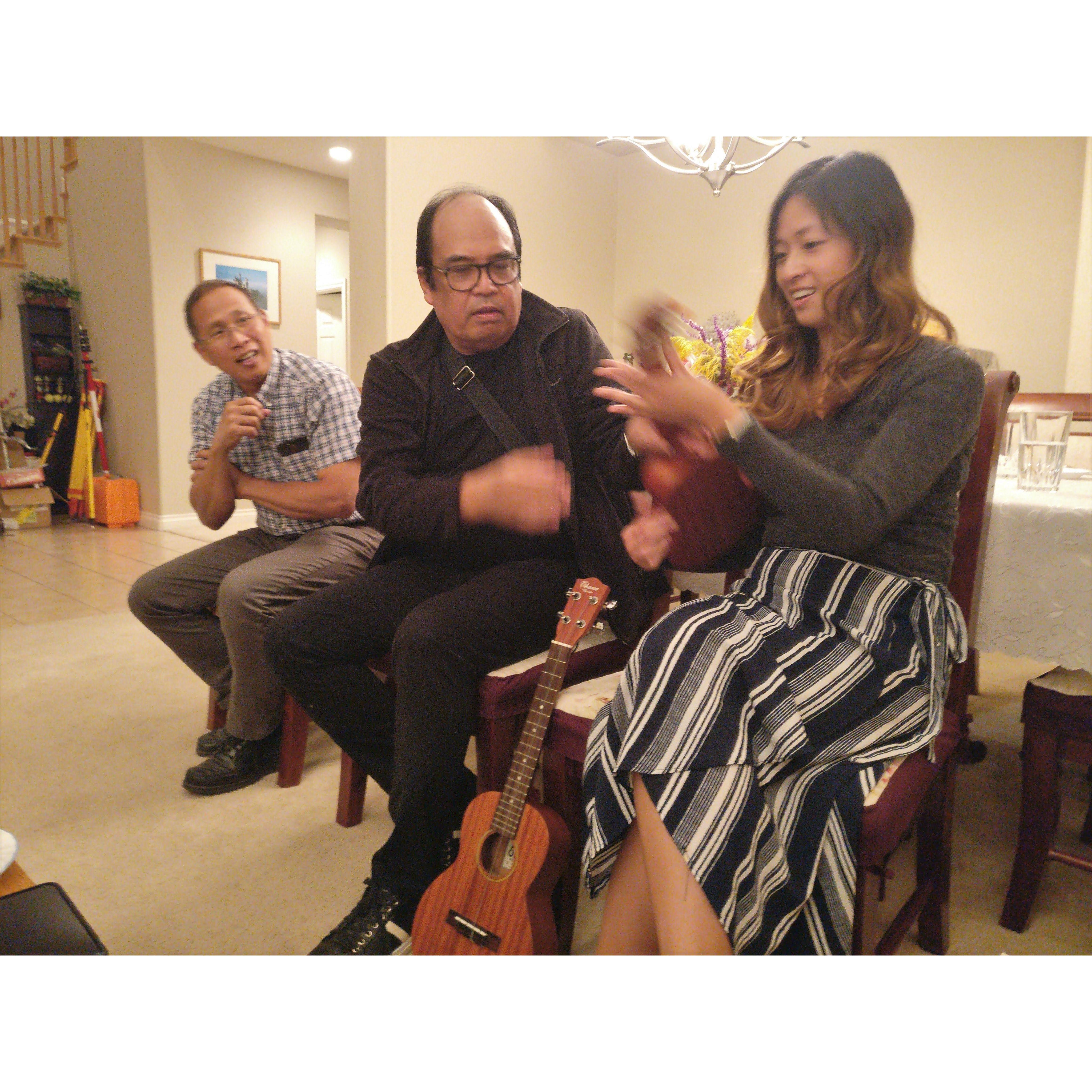 Our families got in on the fun