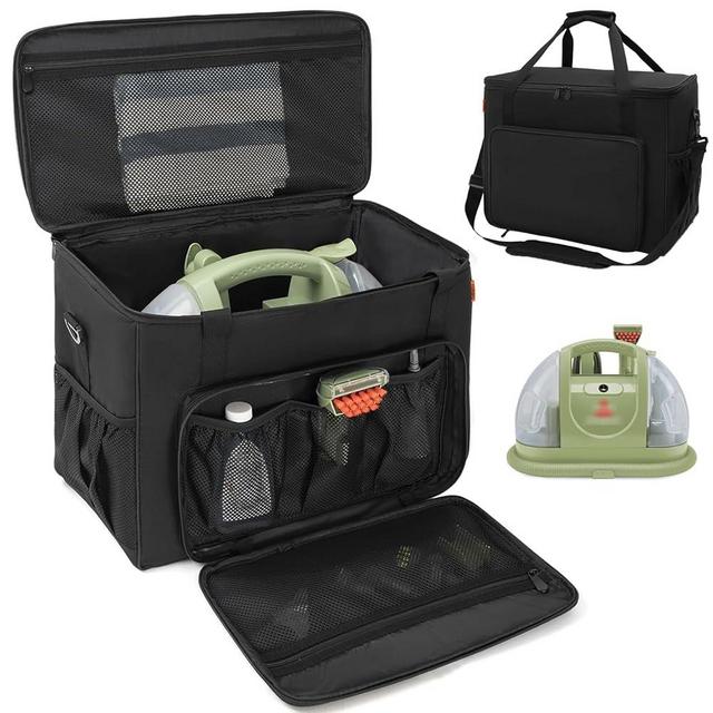 TORIBIO Storage Carry Bag Compatible with Bissell Carpet and Upholstery Cleaner 1400B/3353, Organizer/Case for Bissell Little Green with Extra Pockets for Accessories