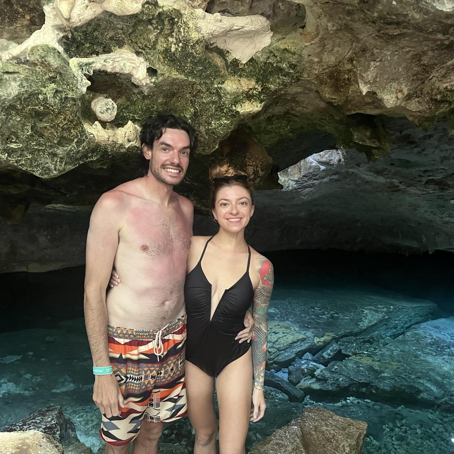 Swimming in cenotes in Mexico