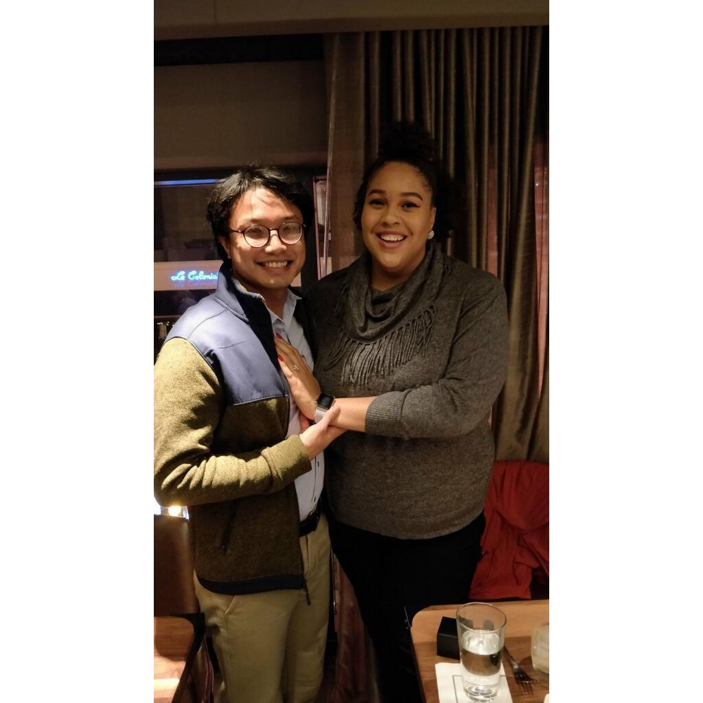 The night we got engaged!
