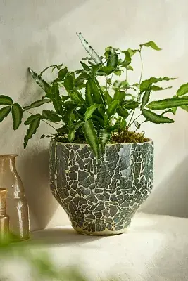 Glass Mosaic Taper Planter